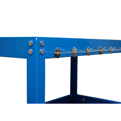 Kerekes fém kocsi 3 polccal és szerszámtartókkal 660x360x730mm