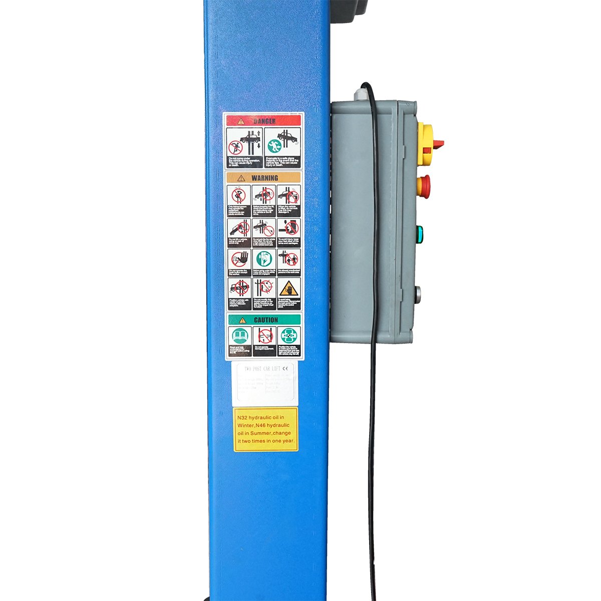 2 oszlopos autó emelő , csápos emelő 380V, 3kW, 4200kg emelési kapacitás