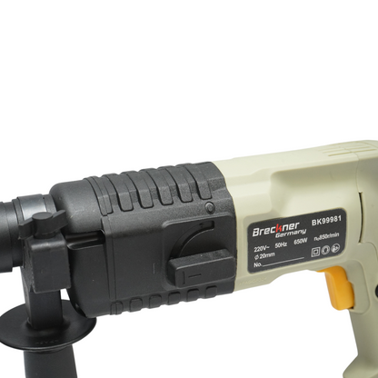 Ütőfúrógép 650W, 220V, SDS Plus tokmány, 20mm fúrás, 850 r/min fordulatszám Breckner Germany