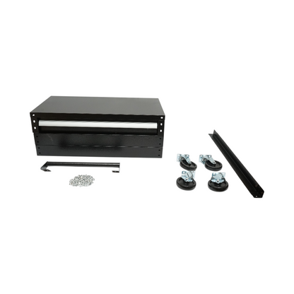 Szerszámkocsi műhelyi fém kerekeken 3 polccal és 1 fiókkal 775x410x895mm Breckner Germany