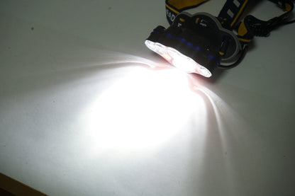 Fejlámpa 8 LED-del, 3 világítási móddal, 2200 mAh-s újratölthető USB-akkumulátorral Crownman