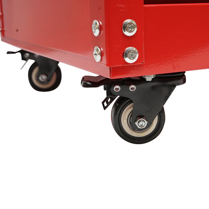 Kerekes fém kocsi 3 polccal és szerszámtartóval ellátott panellel 660x360x1080mm