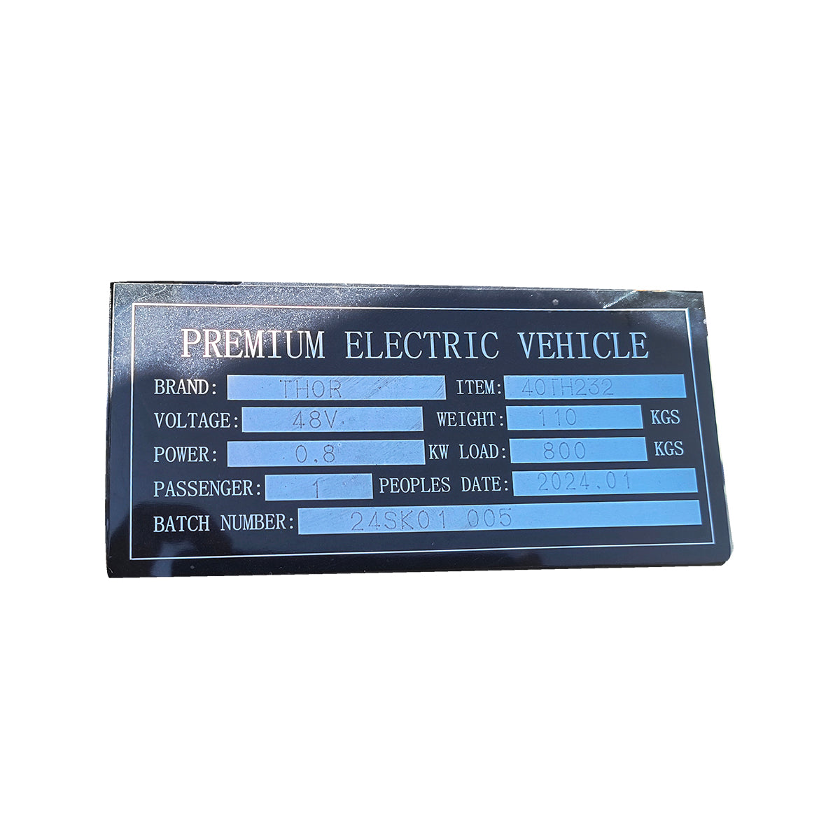 Elektromos kocsi pótkocsival 800W, 48V maximális terhelés 800Kg THOR