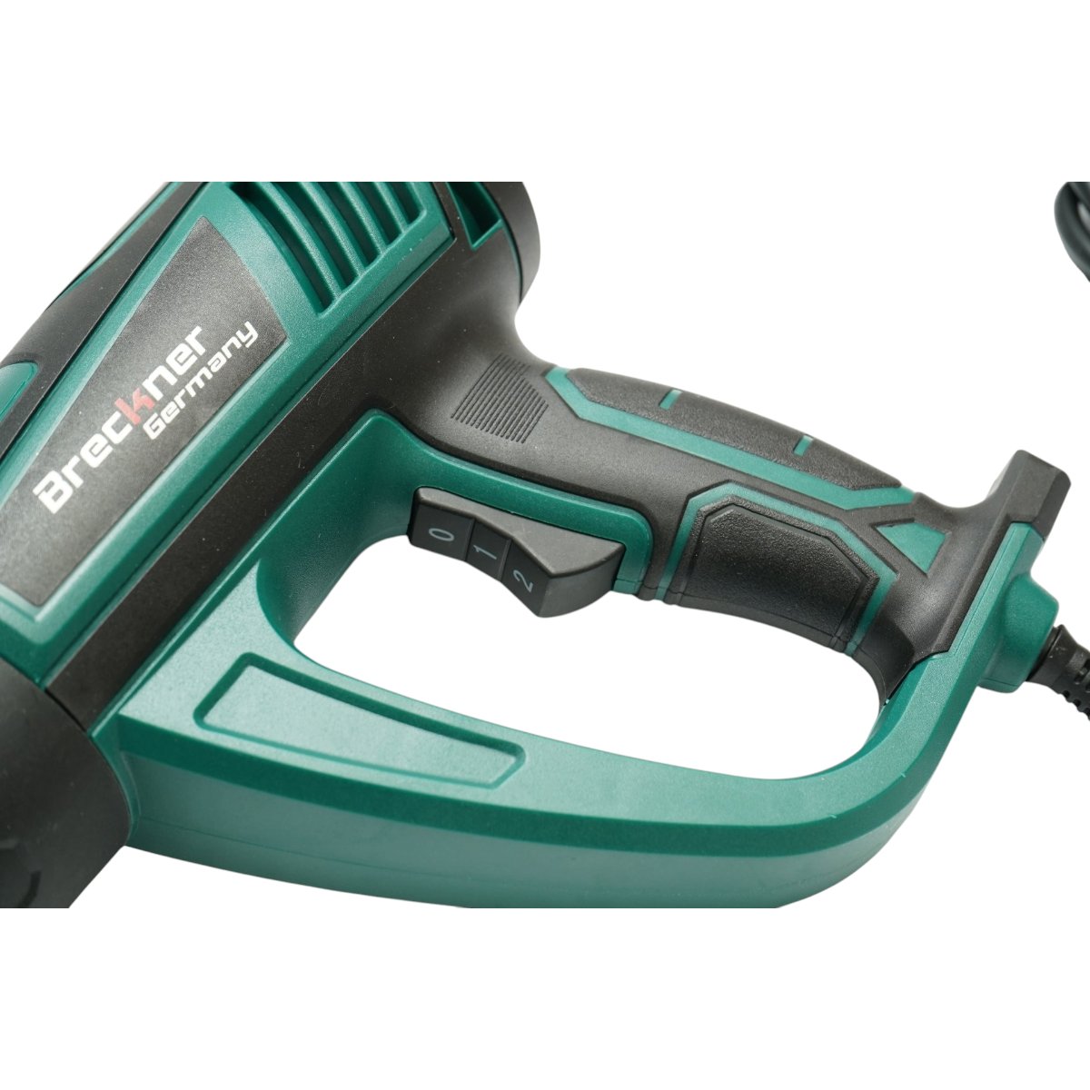 Meleg levegős pisztoly 2000W, 220V, levegő áramlás 300/500 L/min, 2 hőmérsékleti fokozat 50-600°C Breckner Germany