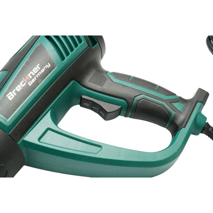 Meleg levegős pisztoly 2000W, 220V, levegő áramlás 300/500 L/min, 2 hőmérsékleti fokozat 50-600°C Breckner Germany