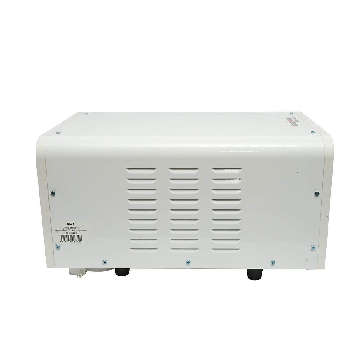 Hordozható légkondicionáló 2224 BTU, 280W, 220V fűtéssel, párátlanítással, szellőztetéssel, távirányítóval, hangutasítással, telepítőkészlet tartozék Breckner Germany