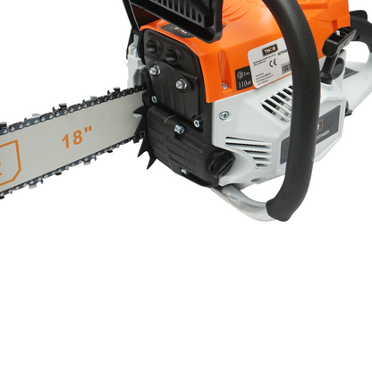 Professzionális benzinmotoros láncfűrész 2 ütemű 58cc, 3.3LE, 8500rpm, 18 inch (450mm) lánc THOR