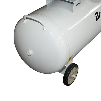 200 literes szíjhajtású légkompresszor, 3 hengeres 3 kW/4 LE motor, maximális nyomás 8 bar, levegőbeömlési térfogat 525 l/perc Breckner Germany