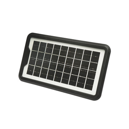 Hordozható LED világító készlet 3 izzóval / kivetítővel, napelemmel, FM rádióval, MP3-mal és 4500 mAhH akkumulátorral halászathoz, kempingezéshez GD-8028COB