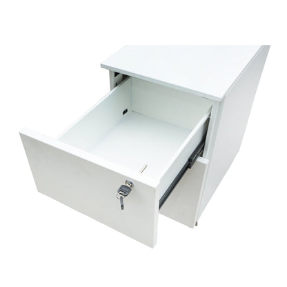 Fém irattartó szekrény, 2 fiókos, görgős 560x340x480mm, RAL7035 Breckner Germany