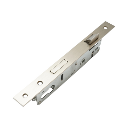 Beépített ajtózár nyelvvel 43x174mm, előlap 23x240mm, szatén nikkel, csavarok mellékelve