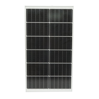 2800LM, 6500K LED utcai lámpa 50W-os napelemmel, 45Ah LiFePO4 akkumulátorral, távirányítóval, IP65 oszlopra szerelhető