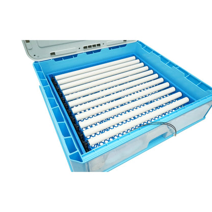 Automata tojásinkubátor, keltető gép 100 tojáshoz 80W, 12V-220V, automata forgatás, LED ovoszkóp, hőmérséklet-szabályozás, páratartalom-szabályozás, digitális kijelző, riasztás