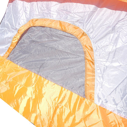 Kemping sátor 2-4 fő részére, terasszal, vízálló, UV védelemmel és rovarhálóval 330x210x180cm