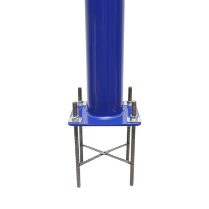 3m-es acél világítóoszlop beton szerelőkarimával Breckner Germany