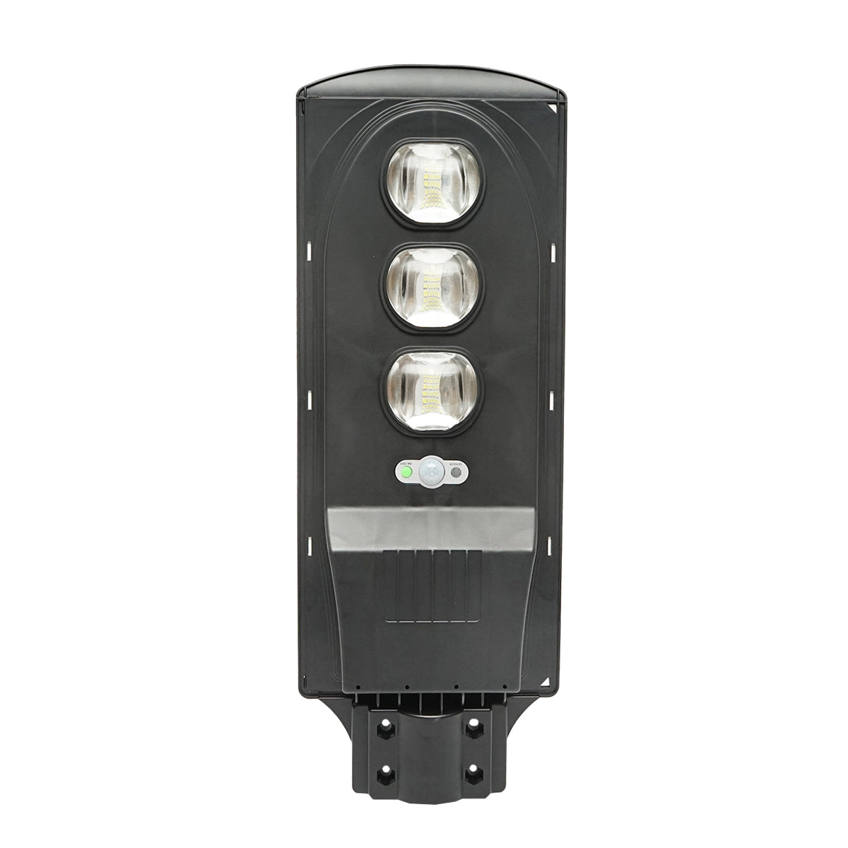 Napelemes LED-es közvilágítási lámpa 150W, 6500K, IP65, napelemmel, mozgásérzékelővel és oszlopra szerelhető Breckner Germany