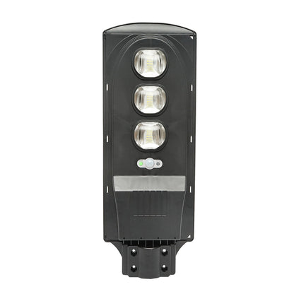 Napelemes LED-es közvilágítási lámpa 150W, 6500K, IP65, napelemmel, mozgásérzékelővel és oszlopra szerelhető Breckner Germany