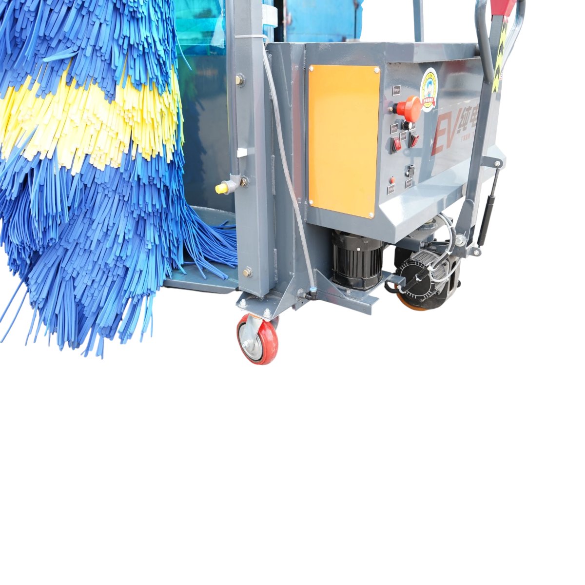 Automatikus elektromos autóbusz és teherautó mosógép 48V, 1800W, Li-ion 60Ah akkumulátor, 3.8m függőleges kefe, 550L víztartály THOR