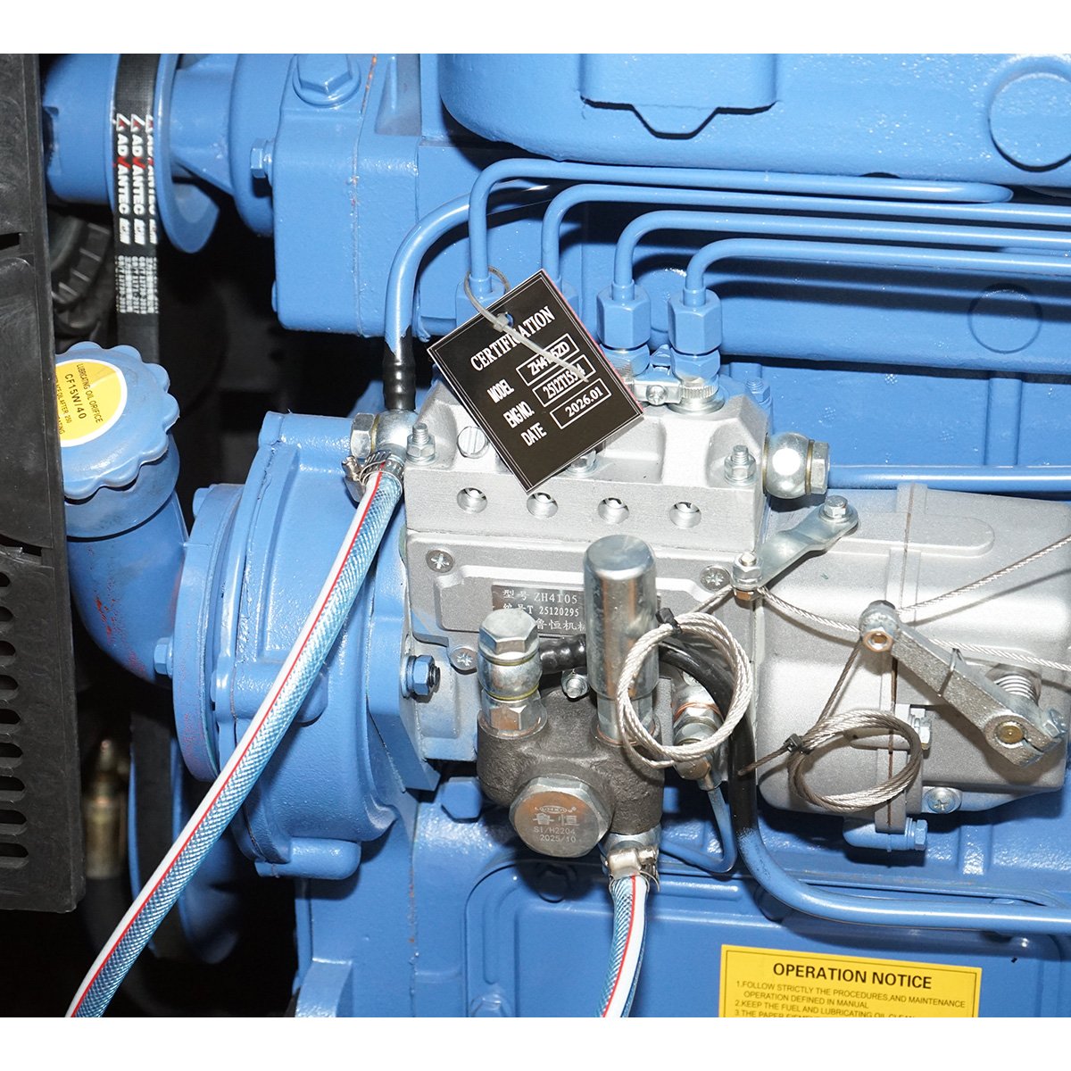 Háromfázisú hangszigetelt elektromos generátor 50KVA, 230/400V, Ricardo 56kW ZH4105ZD Breckner Germany dízelmotor
