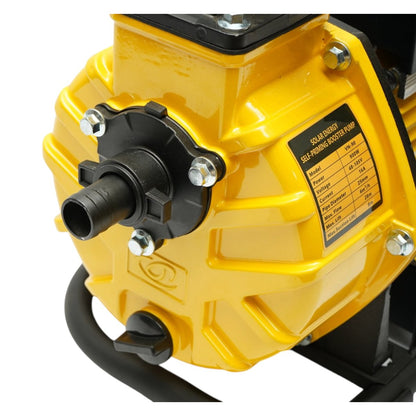 Napelemes önfelszívó automata booster vízpumpa 900W, 48-105V, 1 col, 6 m3/h teljesítmény, 8m szívómélység, 28m szivattyúzási magasság öntözéshez
