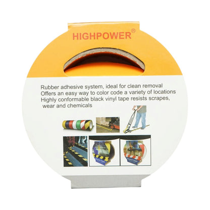 HighPower PVC sárga-fekete figyelmeztető és jelölő padlószalag 48mm x 33m