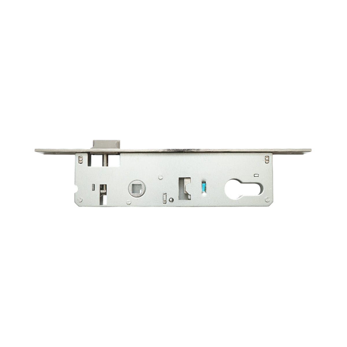 Beépített ajtózár nyelvvel 48x174mm, előlap 23x240mm, szatén nikkel, csavarok mellékelve