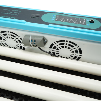 Automata inkubátor 36 tojás 80W, 12V-220V, automatikus forgatás, hőmérséklet, páratartalom szabályozás, digitális kijelző