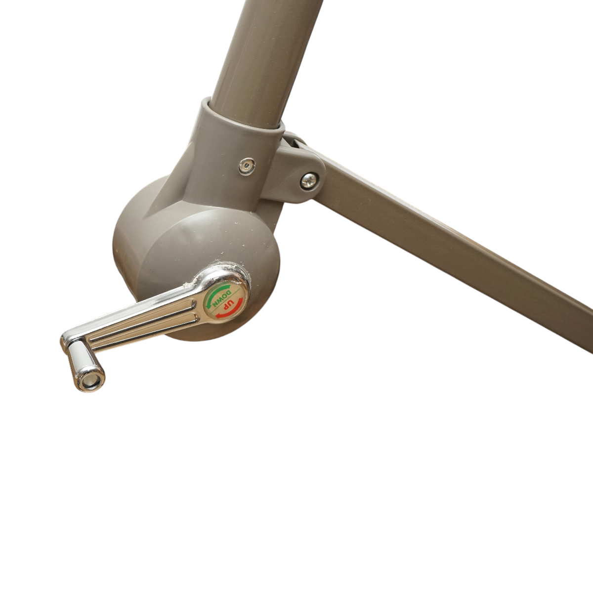 Kerek kertombrella krém 3m, állítható oldalkar hajtókarral, fém szerkezet Breckner Germany