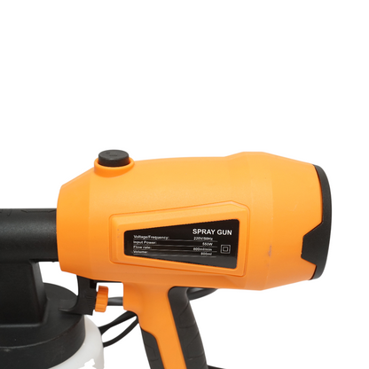Elektromos festékpisztoly 550W, 220V, 800 ml/min teljesítmény, 800ml alsó tartály, 3 fúvóka tartozék