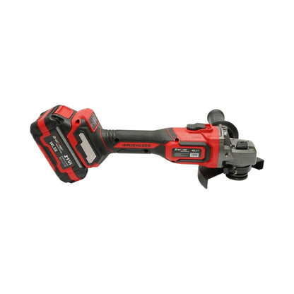 Sarokcsiszoló 1000W 2 db 21V, 4Ah Li-ion akkumulátorral, 125mm korong, brushless, elektromágneses fék, 3 fokozatú fordulatszám 5000/7000/9500rpm Breckner Germany