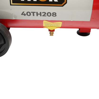 Légkompresszor 24L, motorteljesítmény 1,5KW/2CP, maximális nyomás 8 bar, szívólevegő térfogat 195L THOR