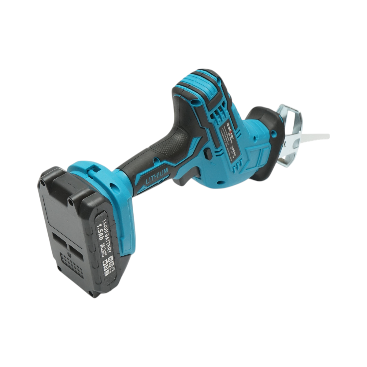 Elektromos szablyafűrész 2 db 21V, 1.5Ah Li-ion akkumulátorral, LED, 20mm lökethossz, 0-3000rpm, 3 penge fa, fém, műanyaghoz Breckner Germany